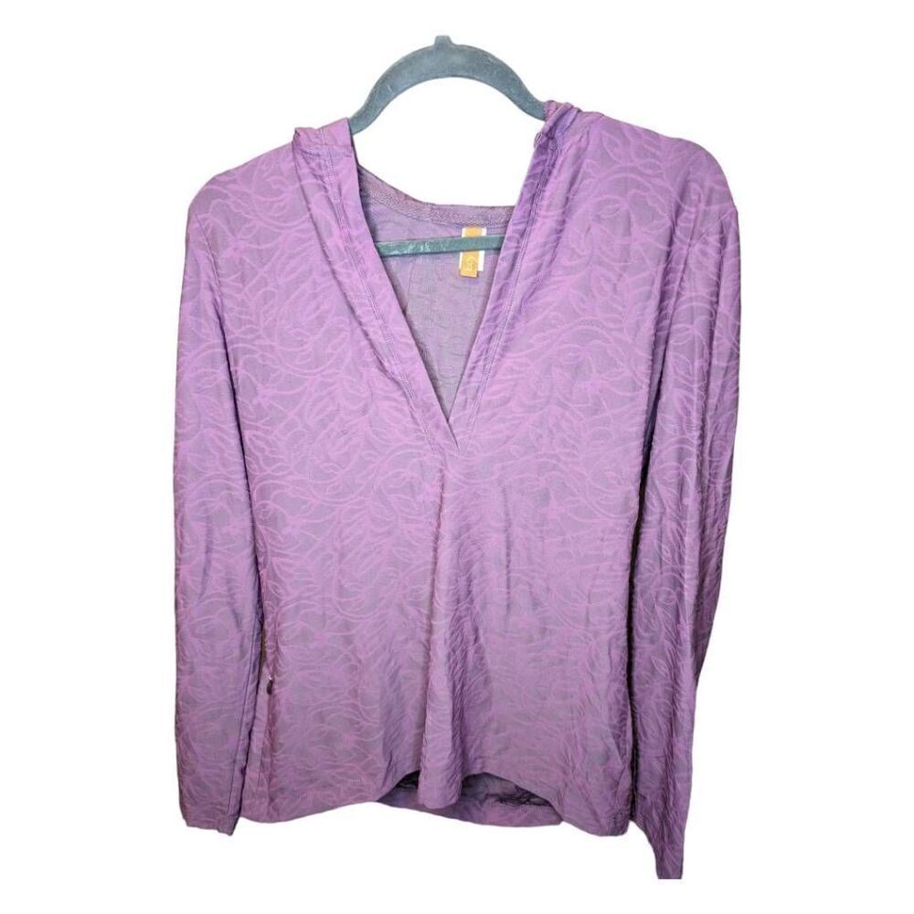 Lucy Punk Blouse with Hoodie Long Sleeves and V Neck Women's Medium